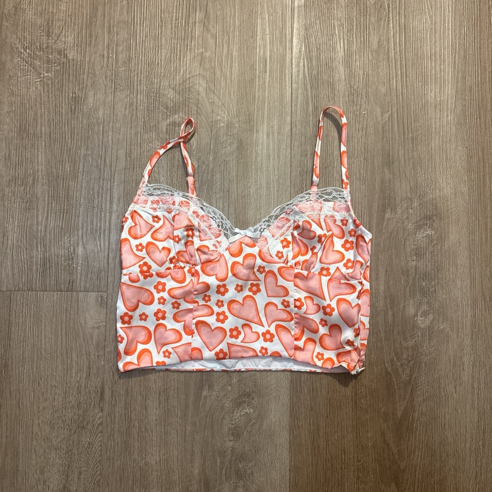 Princess Polly Pink and Orange Lace Camisole